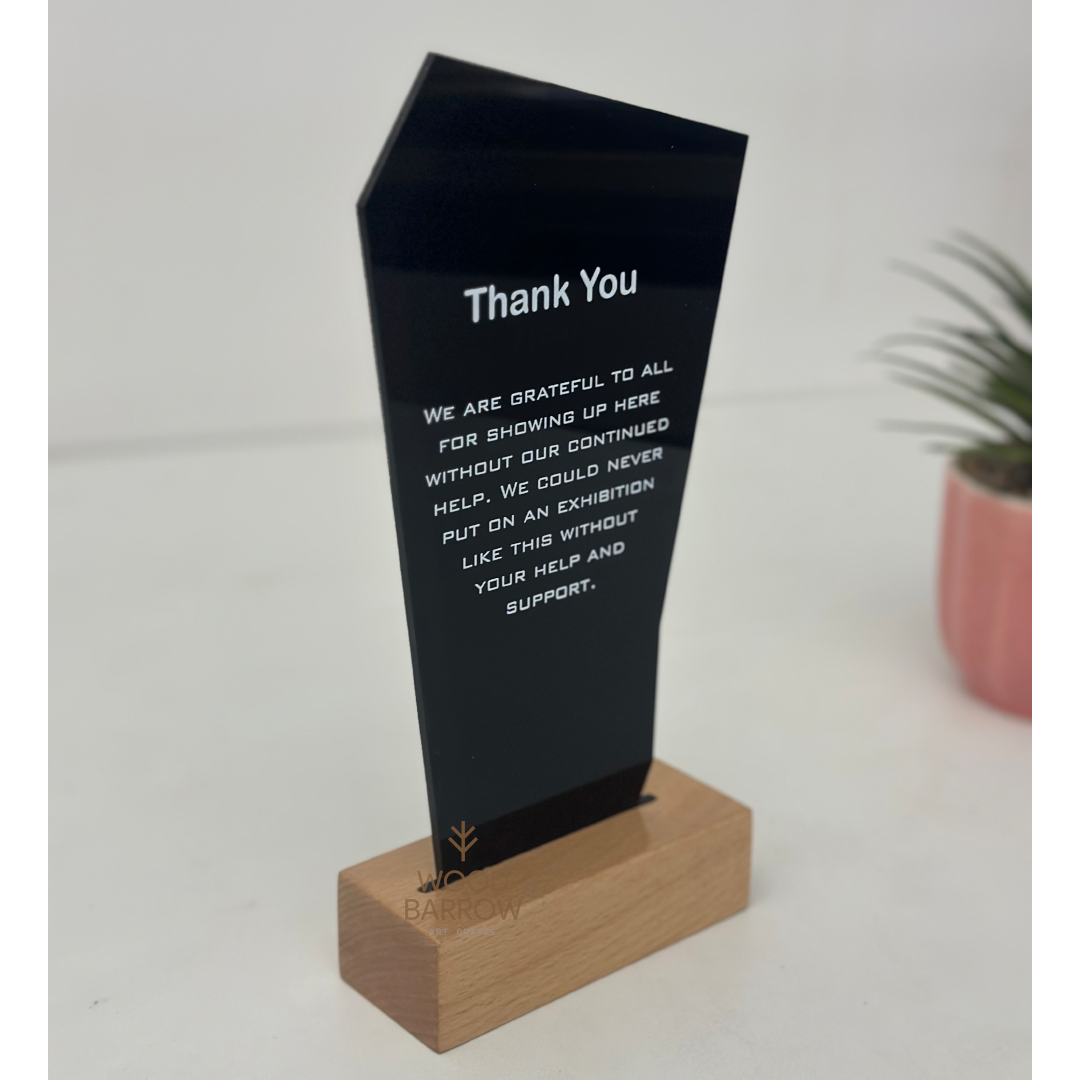 Trophy Inscriptions Examples Custom Text Engraved Wooden Trophy